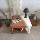White coffee table and gold leaf