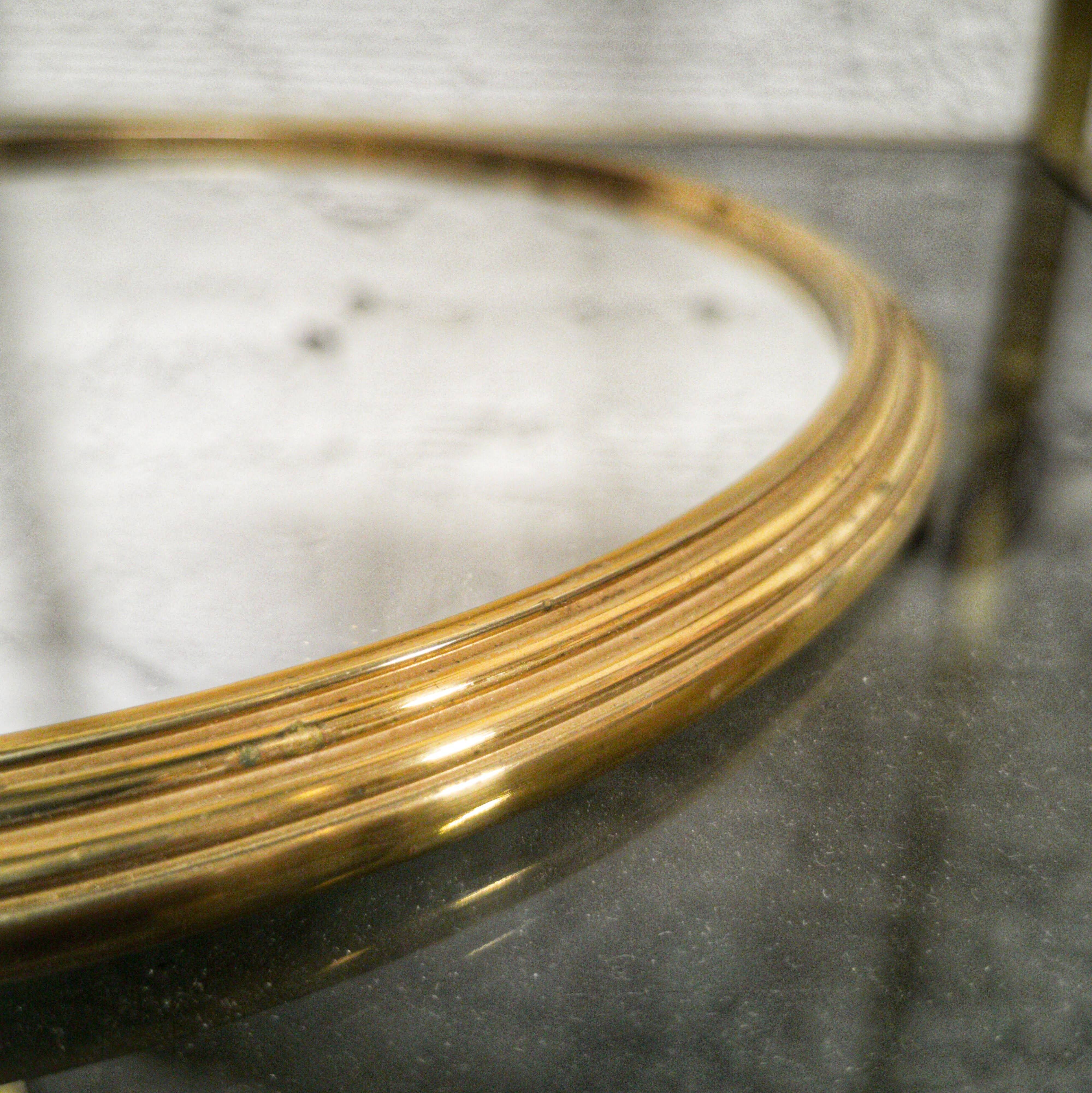 Art Deco round mirror tray