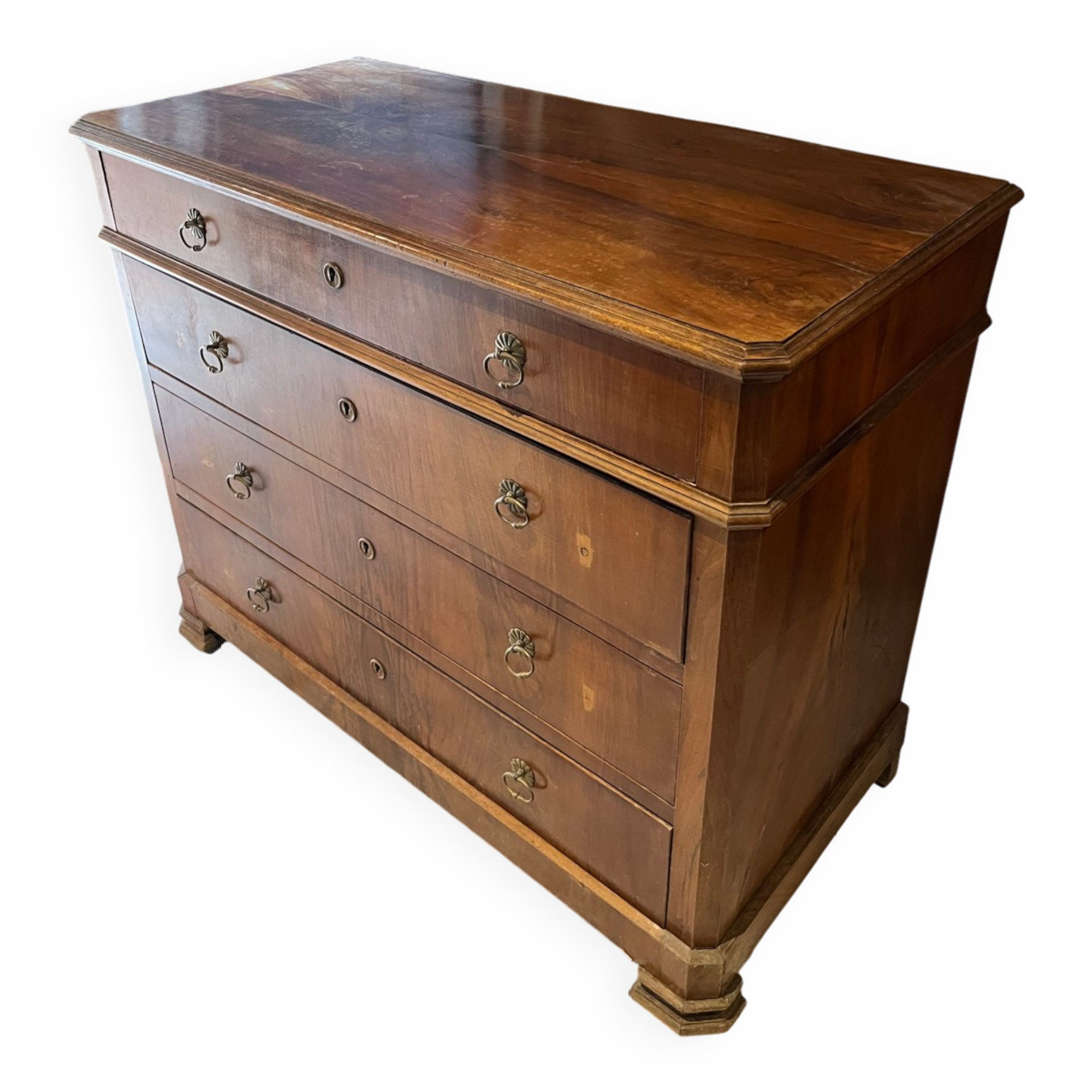 Antique walnut chest of drawers