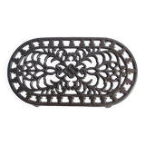 Large vintage black cast iron trivet