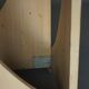Architectural hand built Dining Table in white washed pine, 1970s