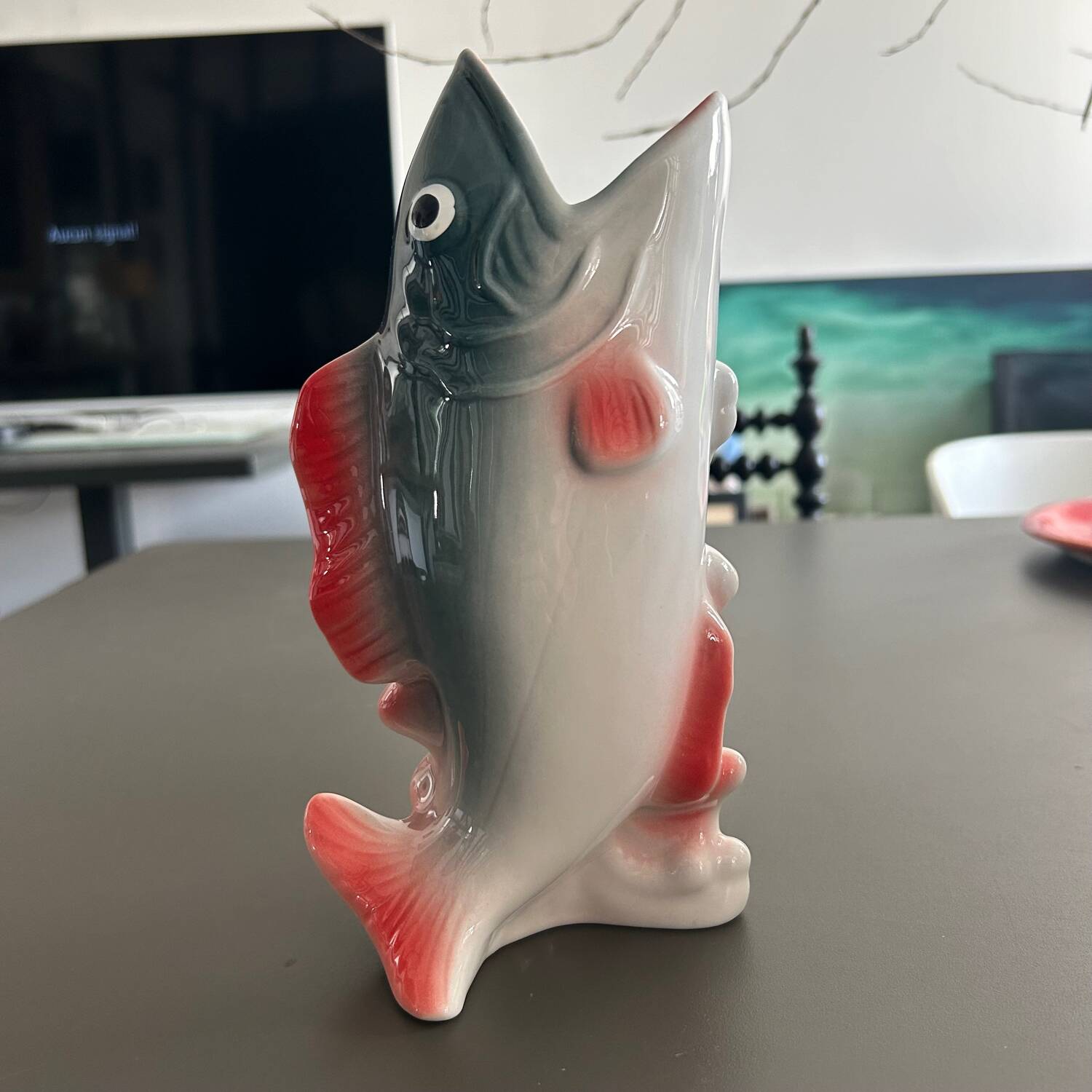Colorful fish vase