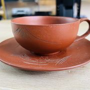 Set of 6 Cups and Japanese Terracotta Saucers