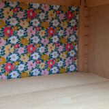 Armoire parisienne asymétrique bois brut 1950