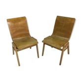 Pair of vintage by Roland Rainer plywood chairs