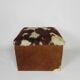 Vintage pouffe, storage chest upholstered in cowhide, Netherlands 1950s