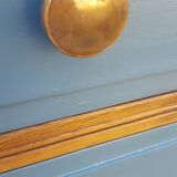 Vintage blue and wood dresser