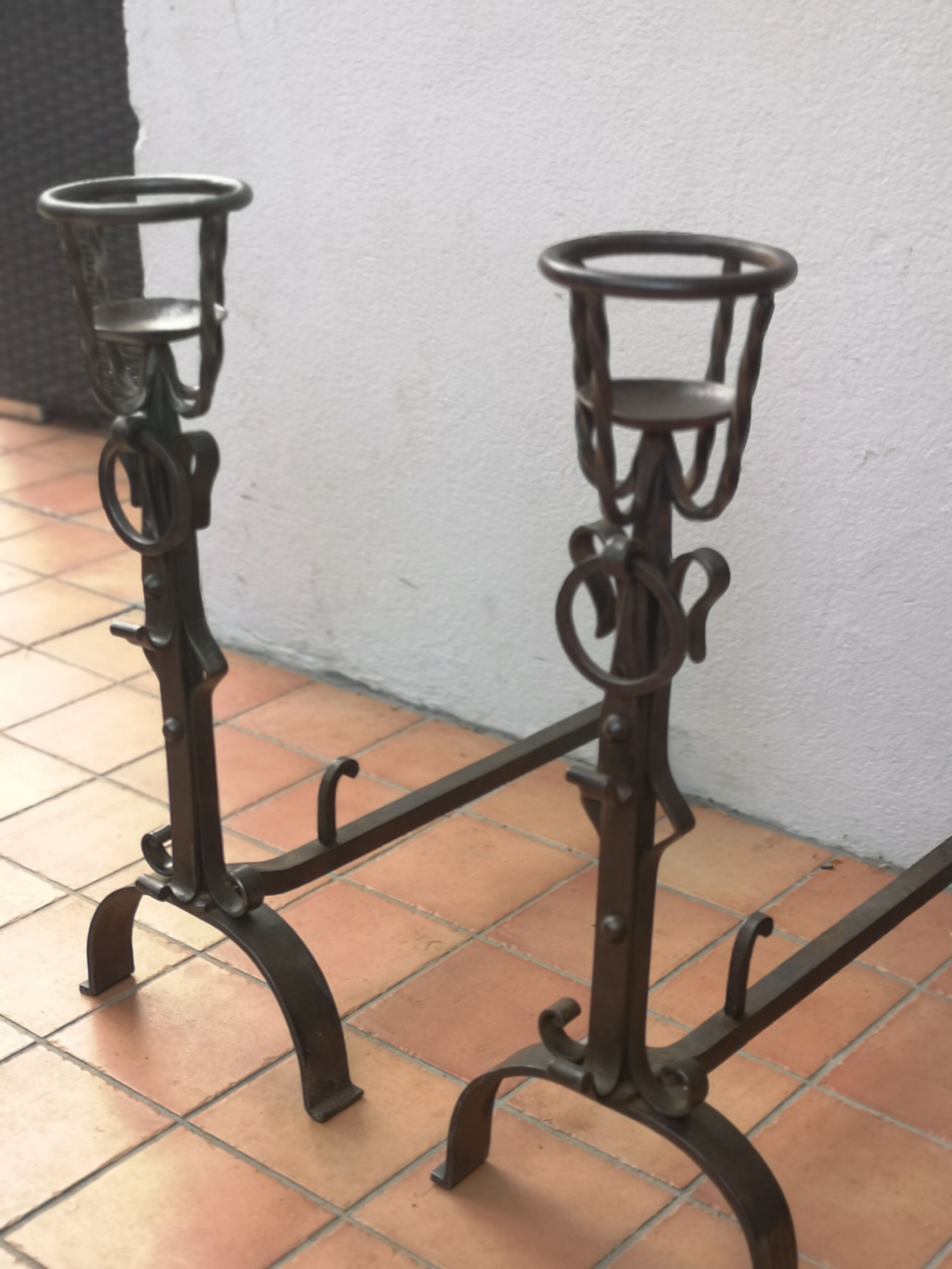 Pair of wrought iron channels