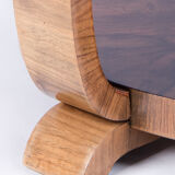 Walnut art-deco side table
