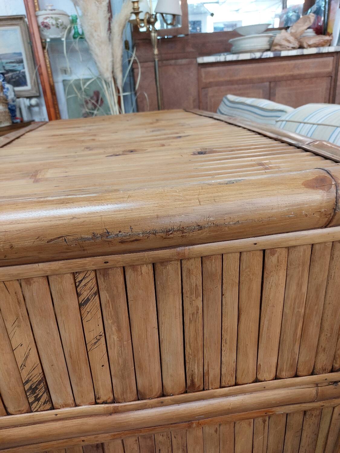 Bamboo desk with chair