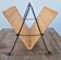 Foldable magazine rack in rattan and metal from the 60s/70s.