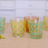 Vintage flower glasses Cerve Italy