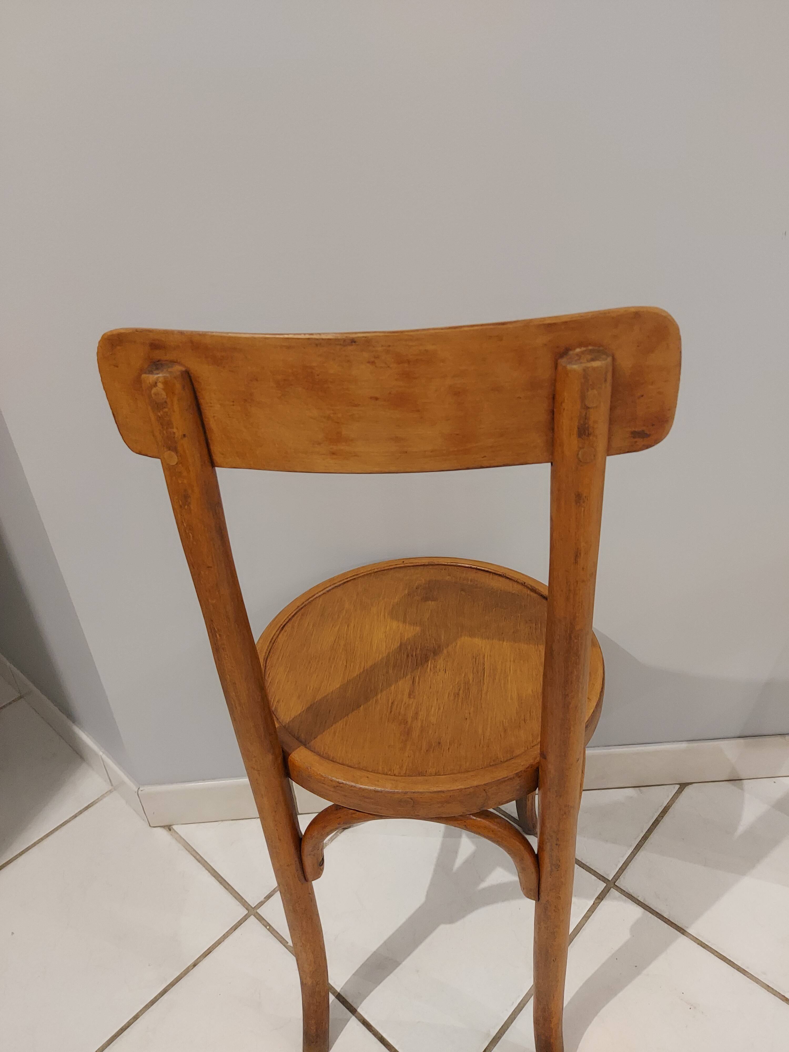 Suite of 6 Chairs by Bistrot Baumann vibtage 1920s