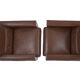 Pair of armchairs Skaï vintage brown An 60