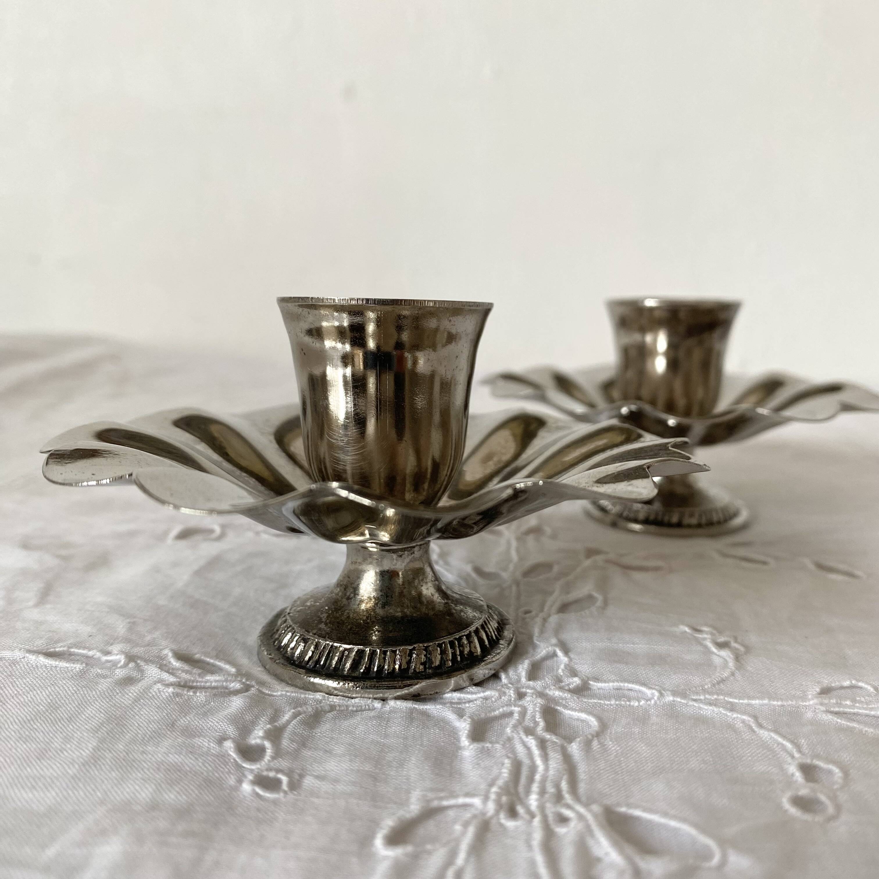 Vintage silver candlesticks