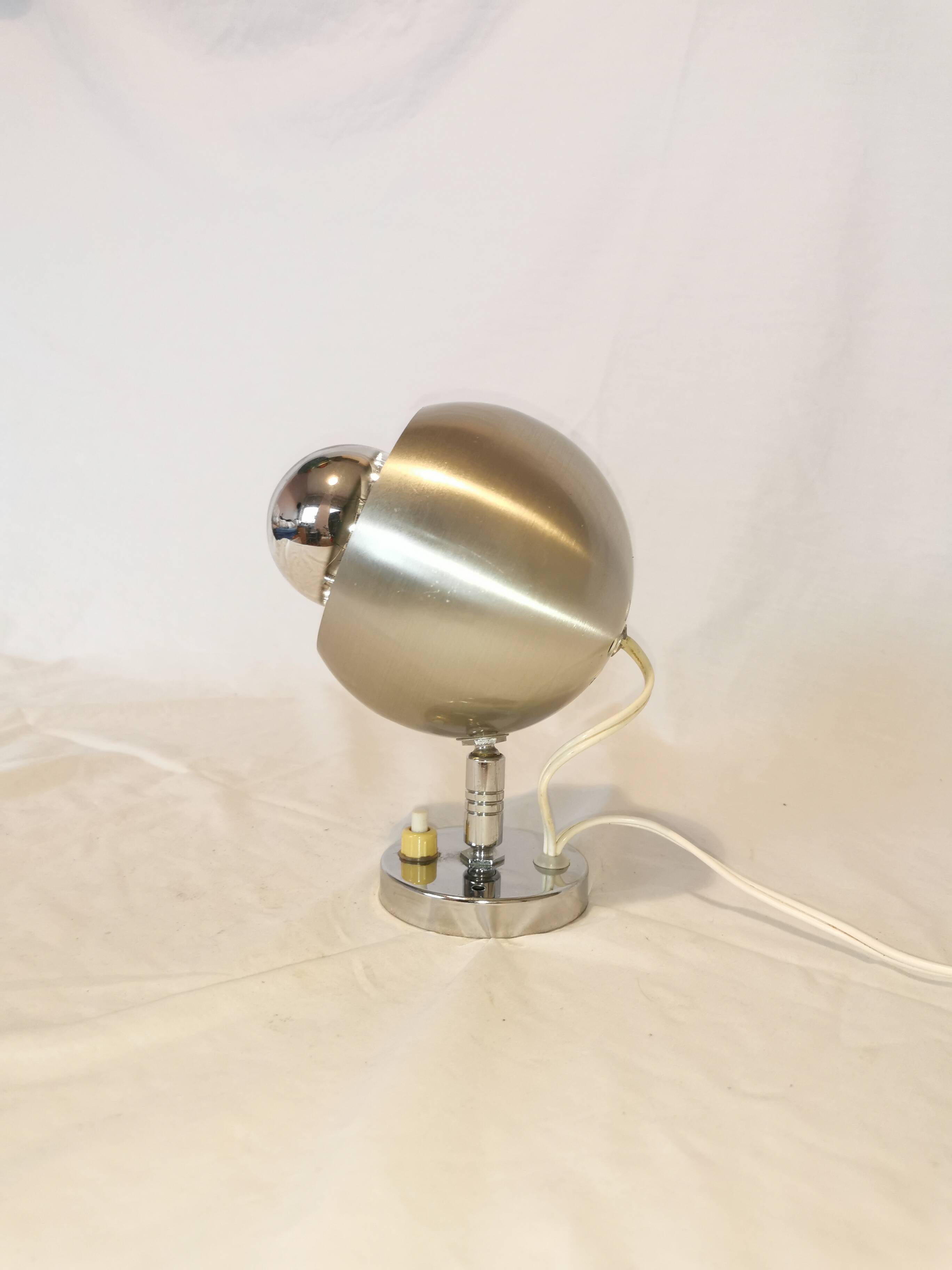 Lampe spot Eyeball aluminium brossé, 1970