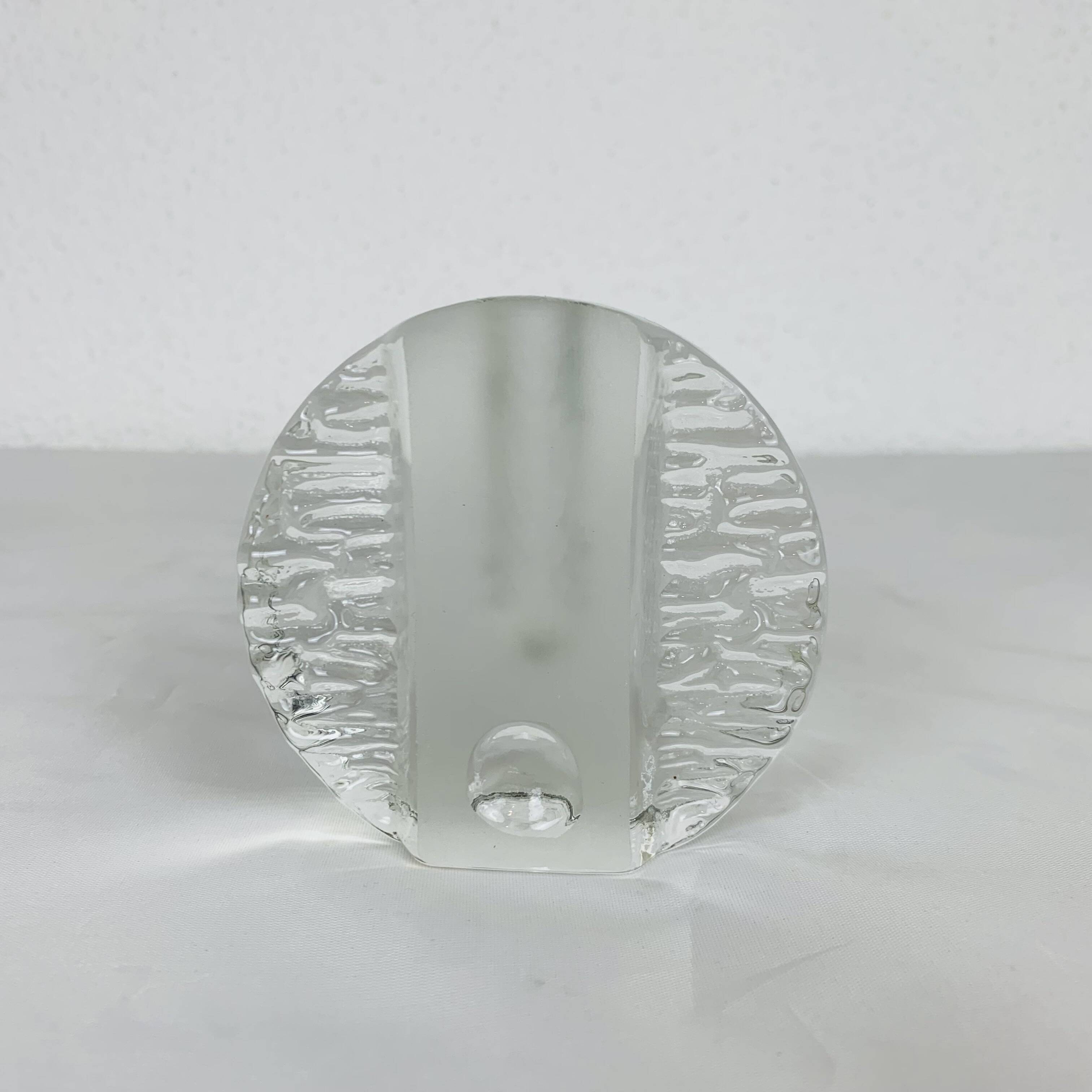 Walther Glass soliflore vase from the 70s, glass