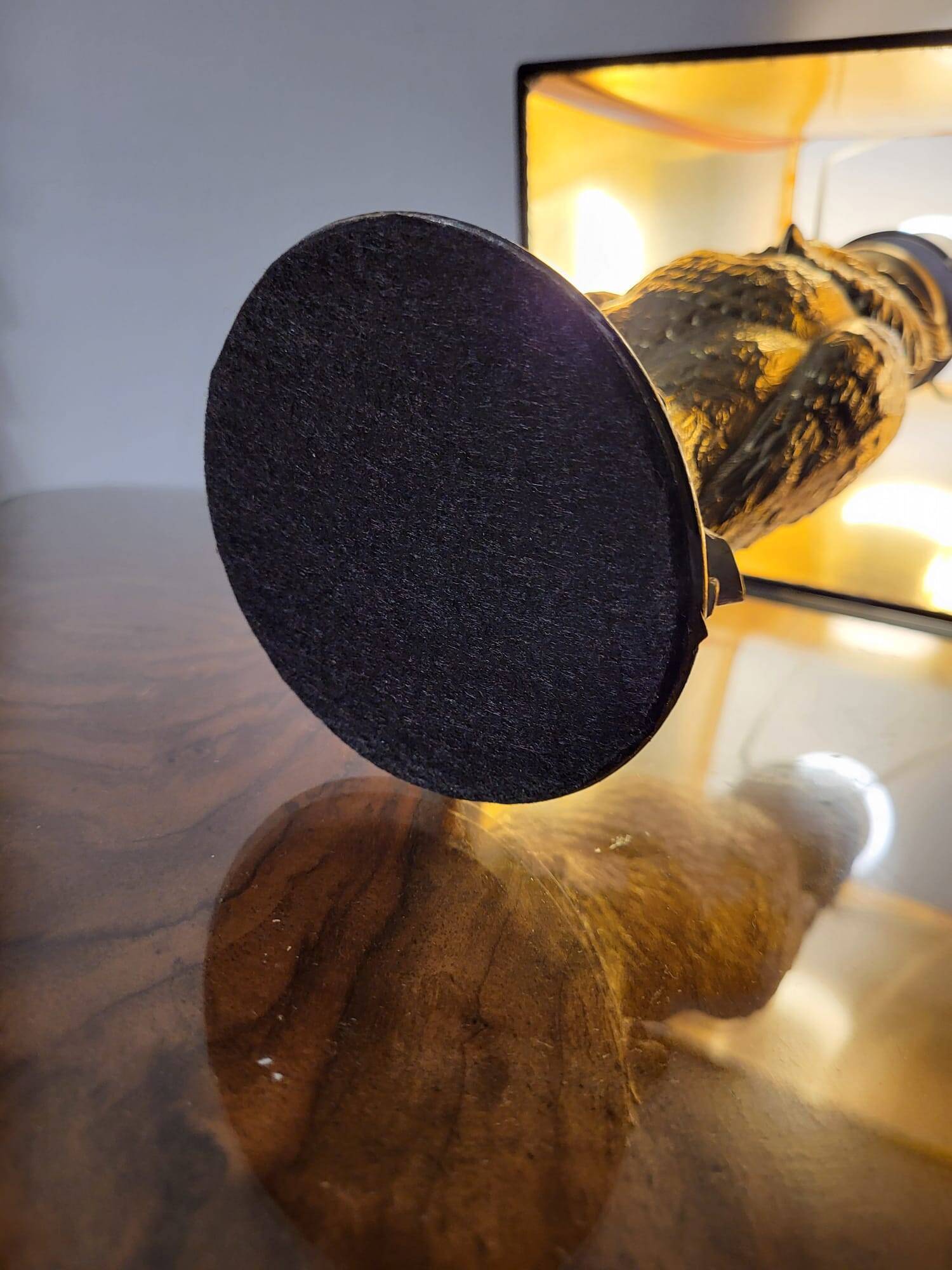 Vintage uilenlamp Deknudt (belgië), L&L WMC – Loevsky & Loevsky, gesigneerd