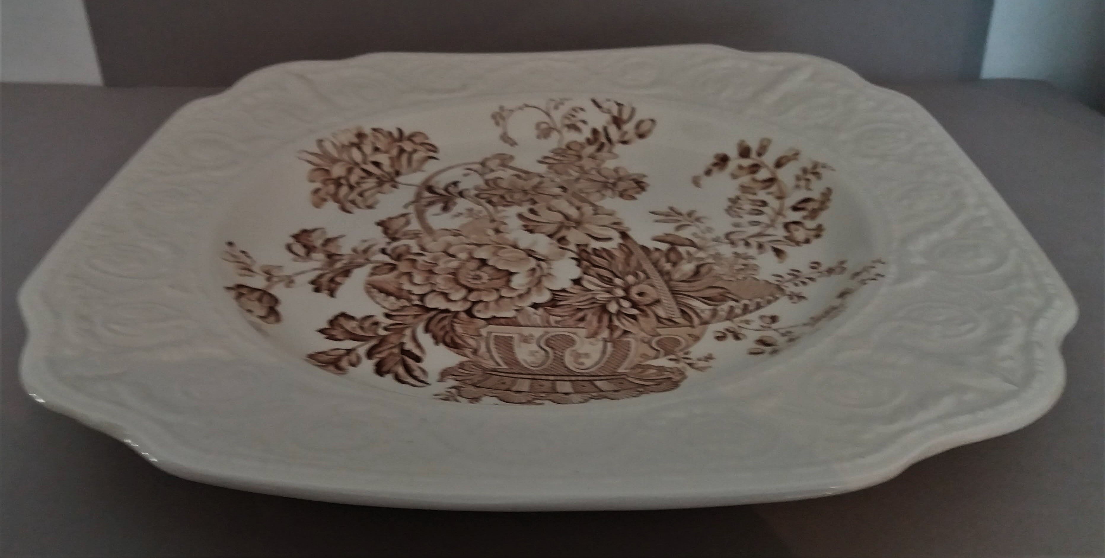 Crown Devon Staffordshire English earthenware square dish