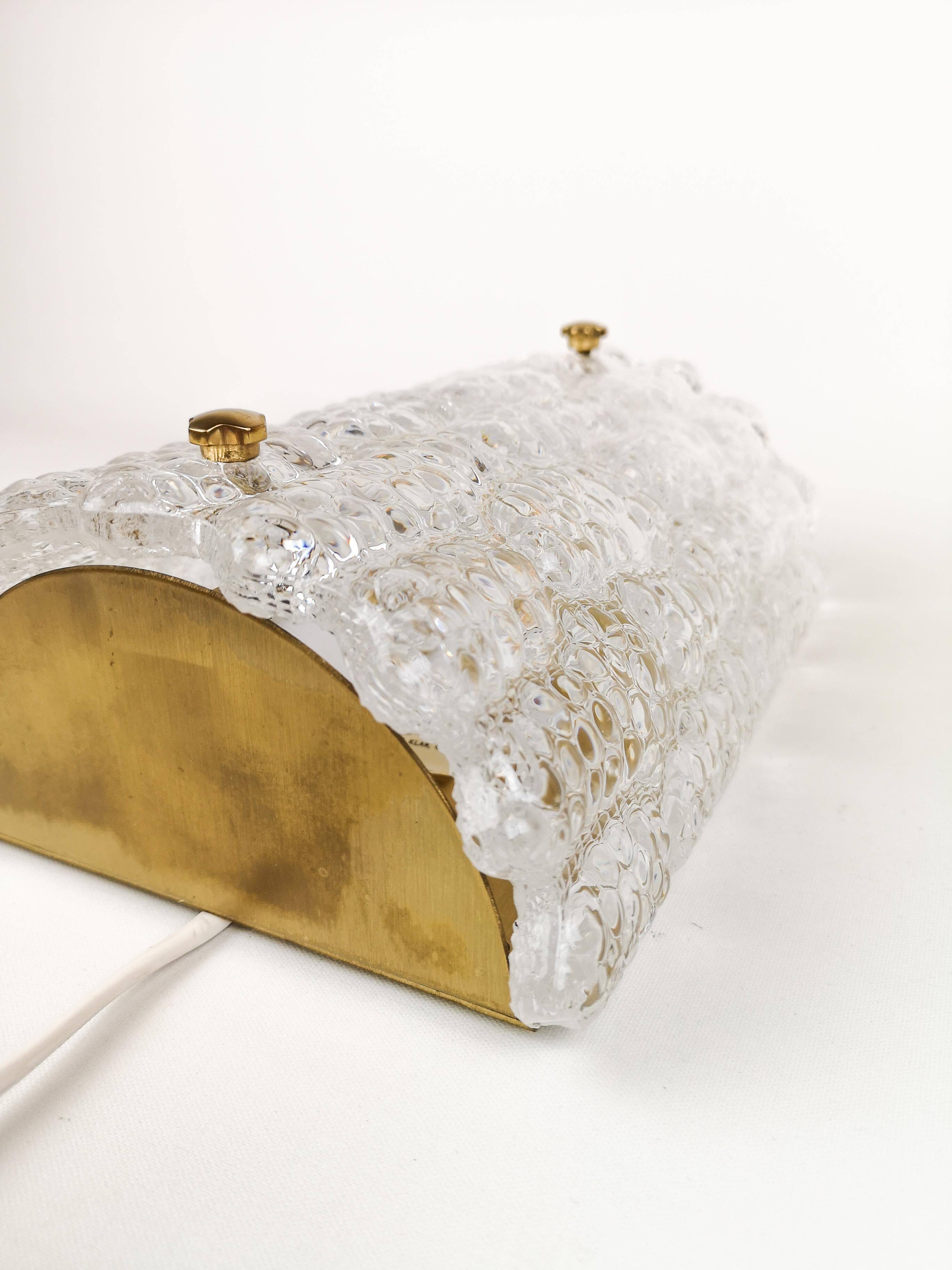 Large Modern Midcentury Wall Lamp Orrefors by Carl Fagerlund