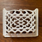 White cast iron soap holder