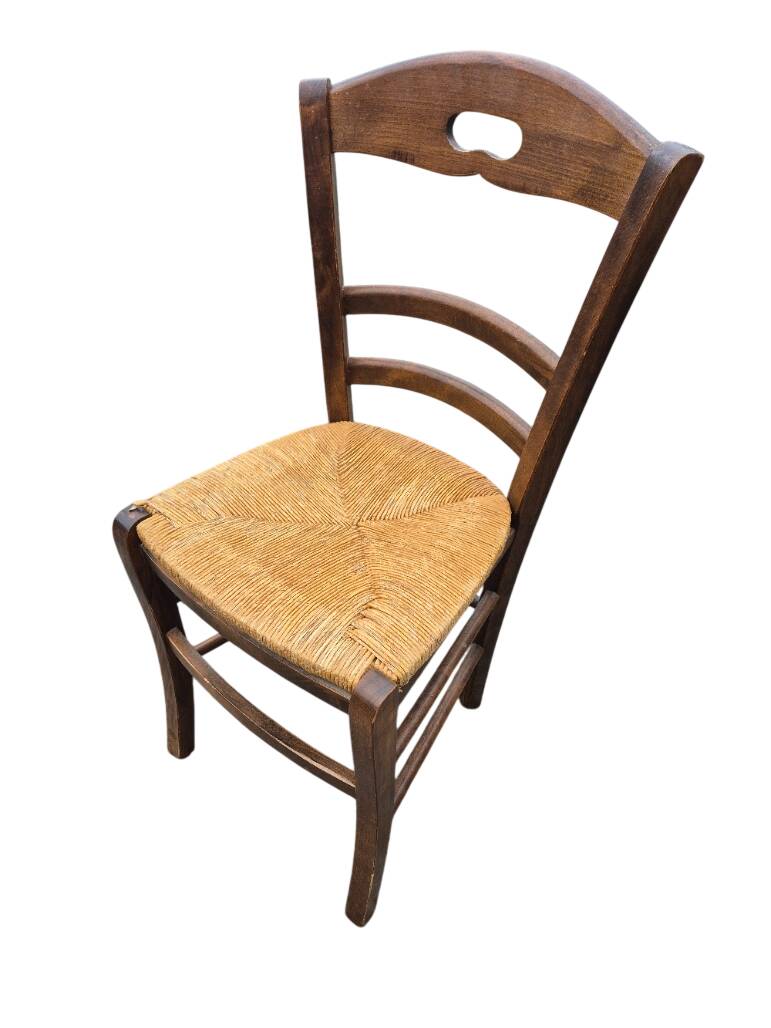 6 chaises + un fauteuil de campagne