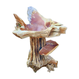 Teak root standing sink