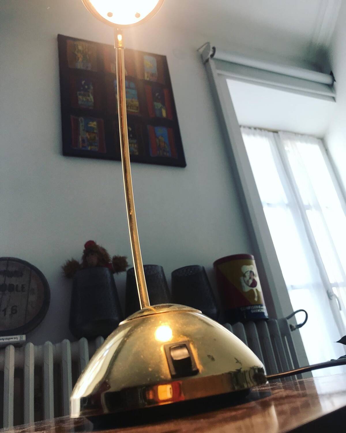 Vintage Arc Style Gold Desk Lamp