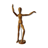 Articulated wooden mannequin