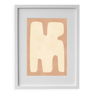 Framed abstract painting