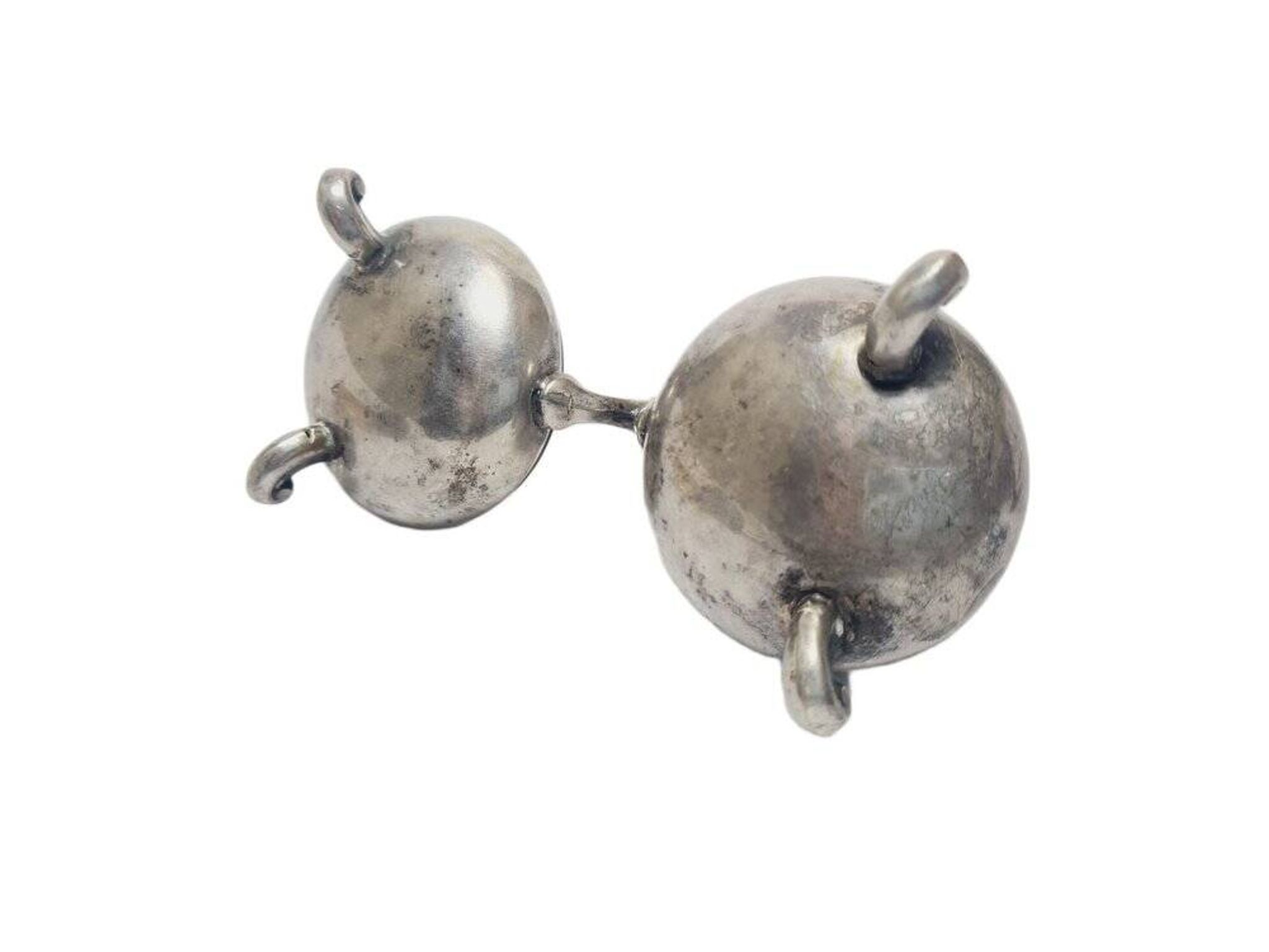Eclectic silver salt and pepper holder, Germany, 1890s