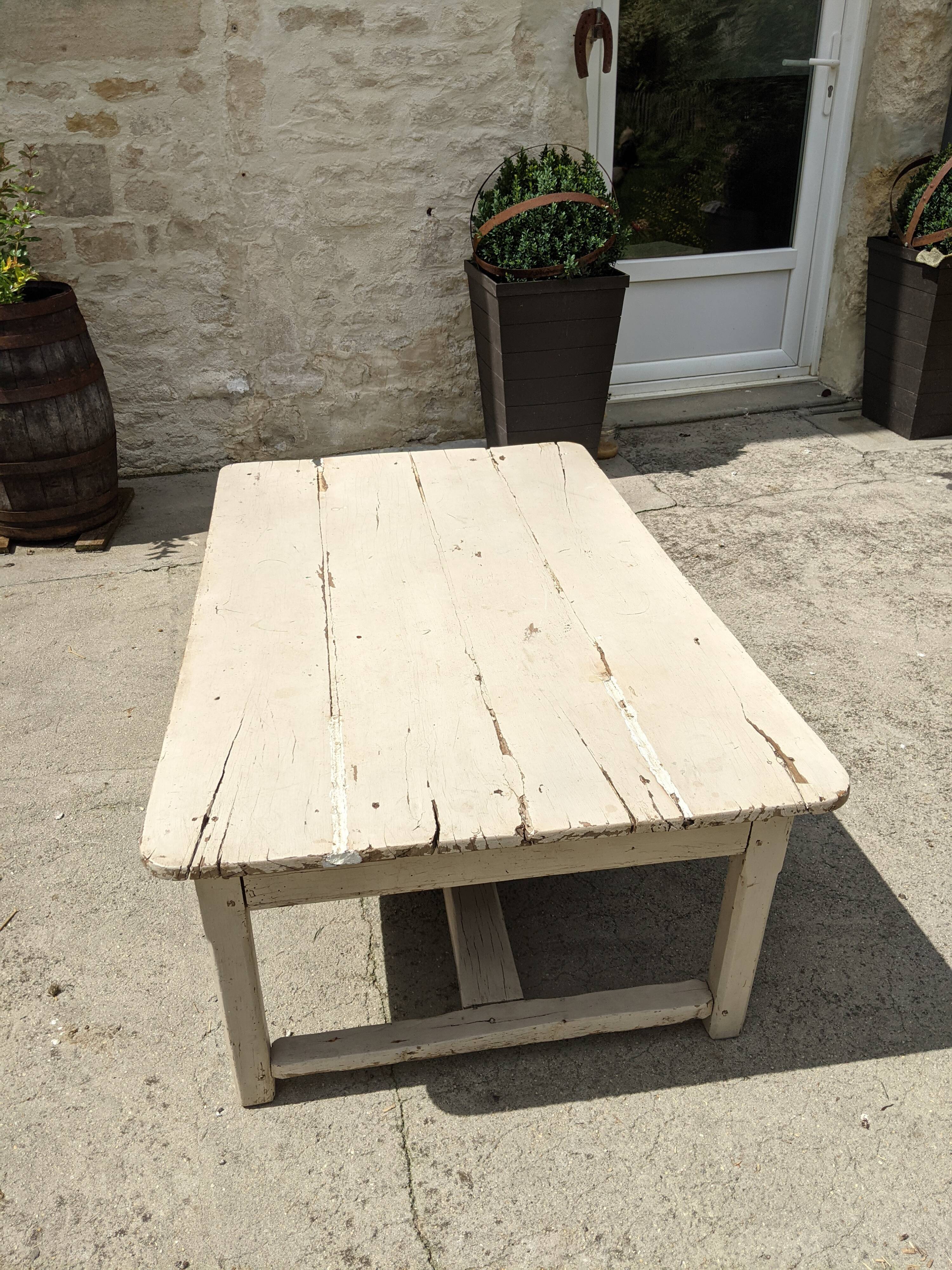 Old wooden coffee table