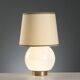 White glass table lamp from the 1970s-80s.