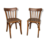 Pair of bistro and bohemian chairs 1950