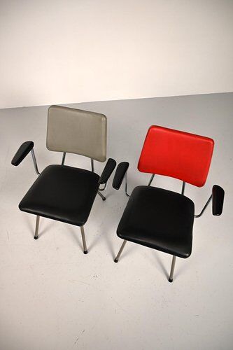 Chaises à cadre tubulaire, ensemble de 2