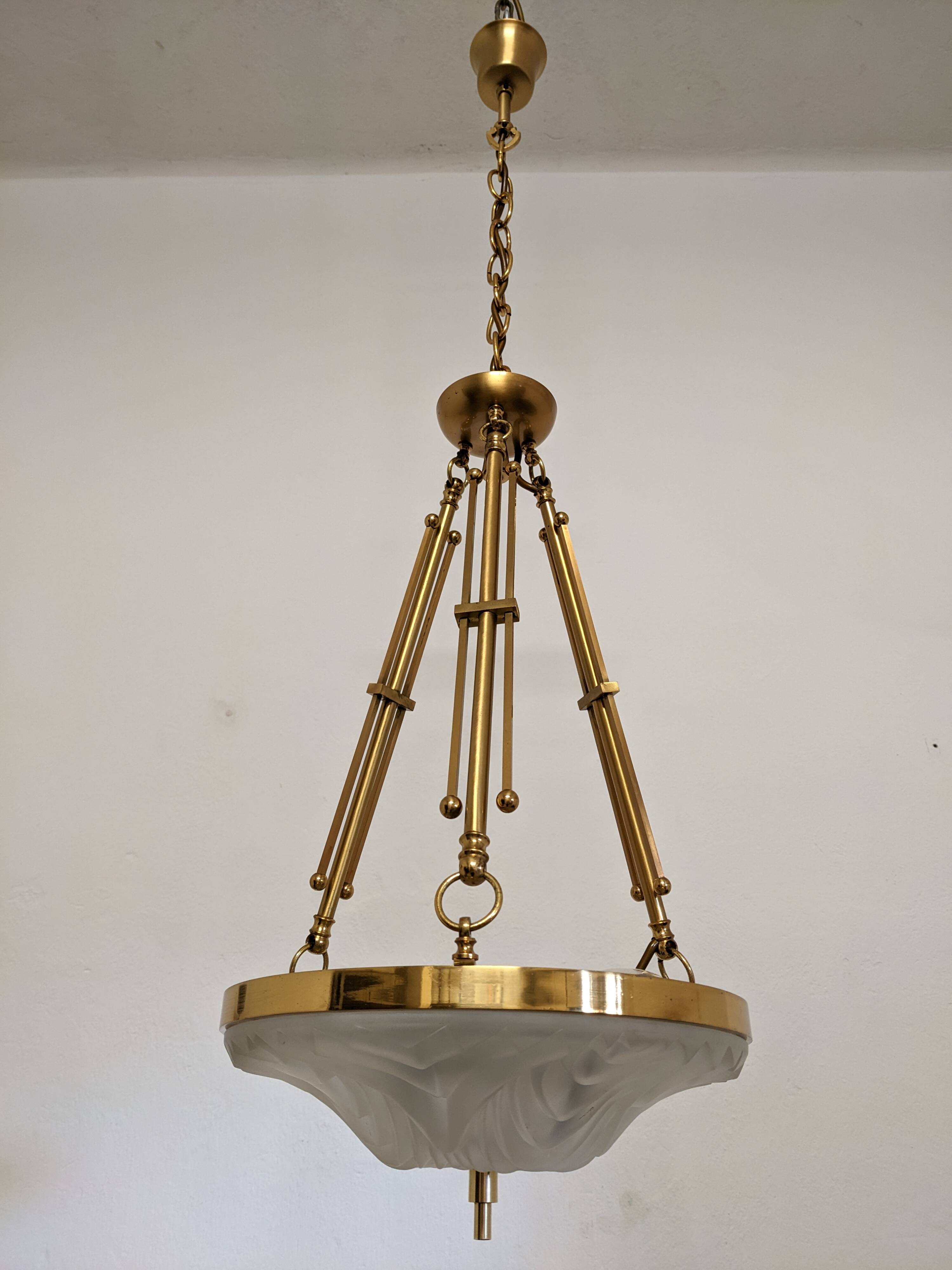 Art Deco style basin chandelier circa 1950