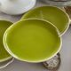 6 assiettes à desserts en céramique vernissée