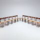 Bernhard Pedersen large set of dining chairs Christian Linnebergs Denmark 1960