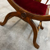 Dagobert armchair with red upholstery