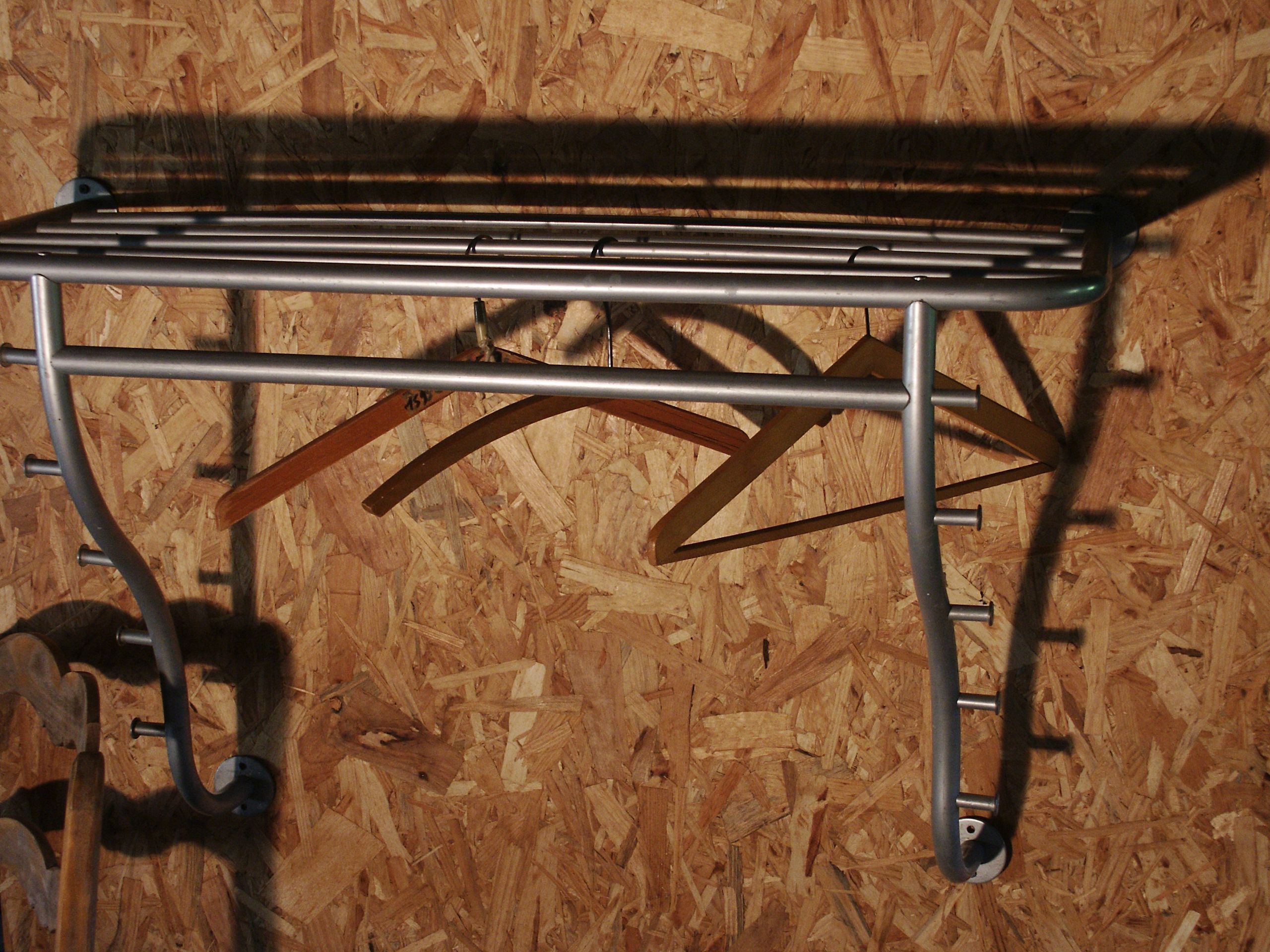 Grey metal coat rack