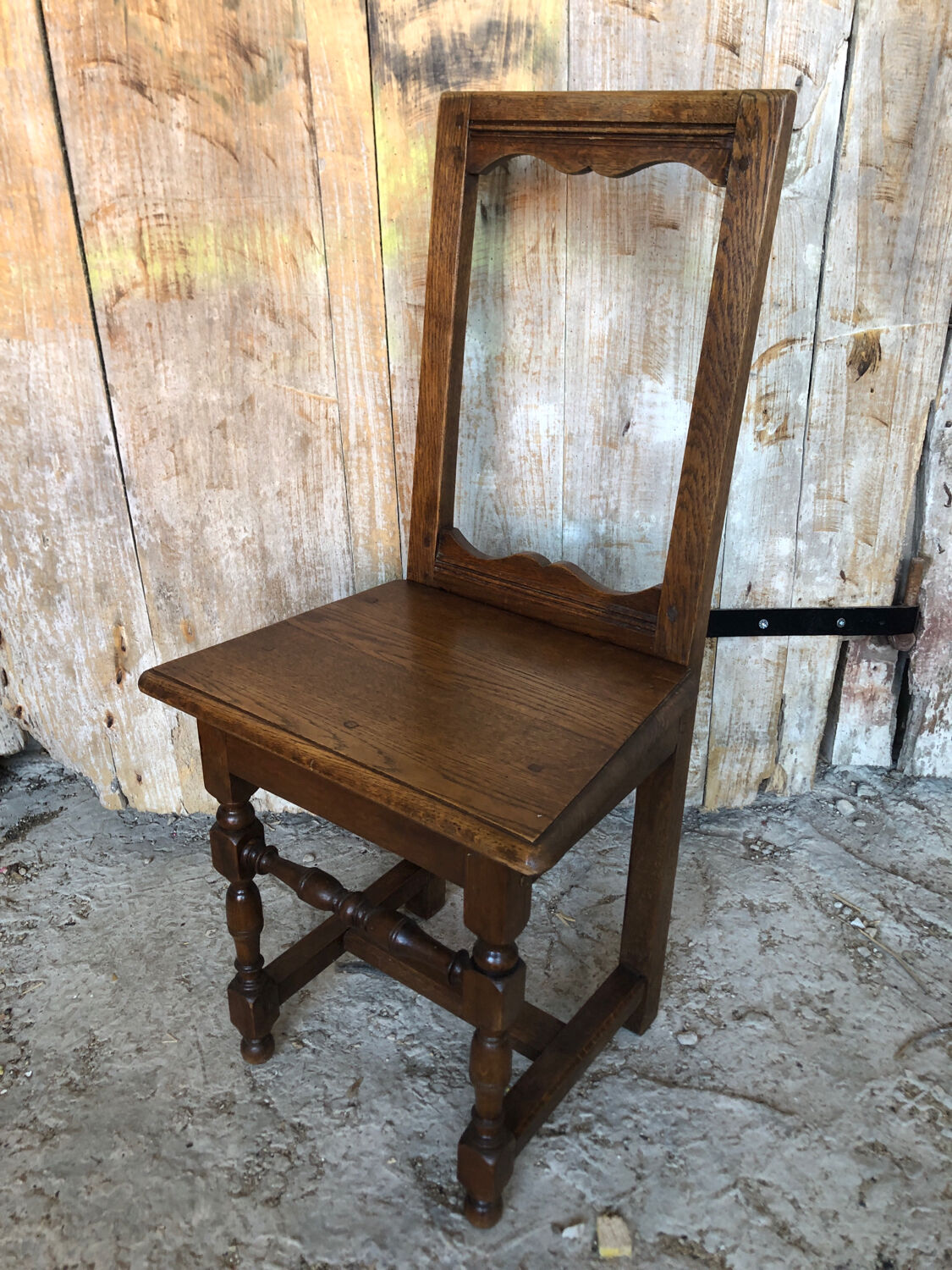 Chaise lorraine bois chene vintage