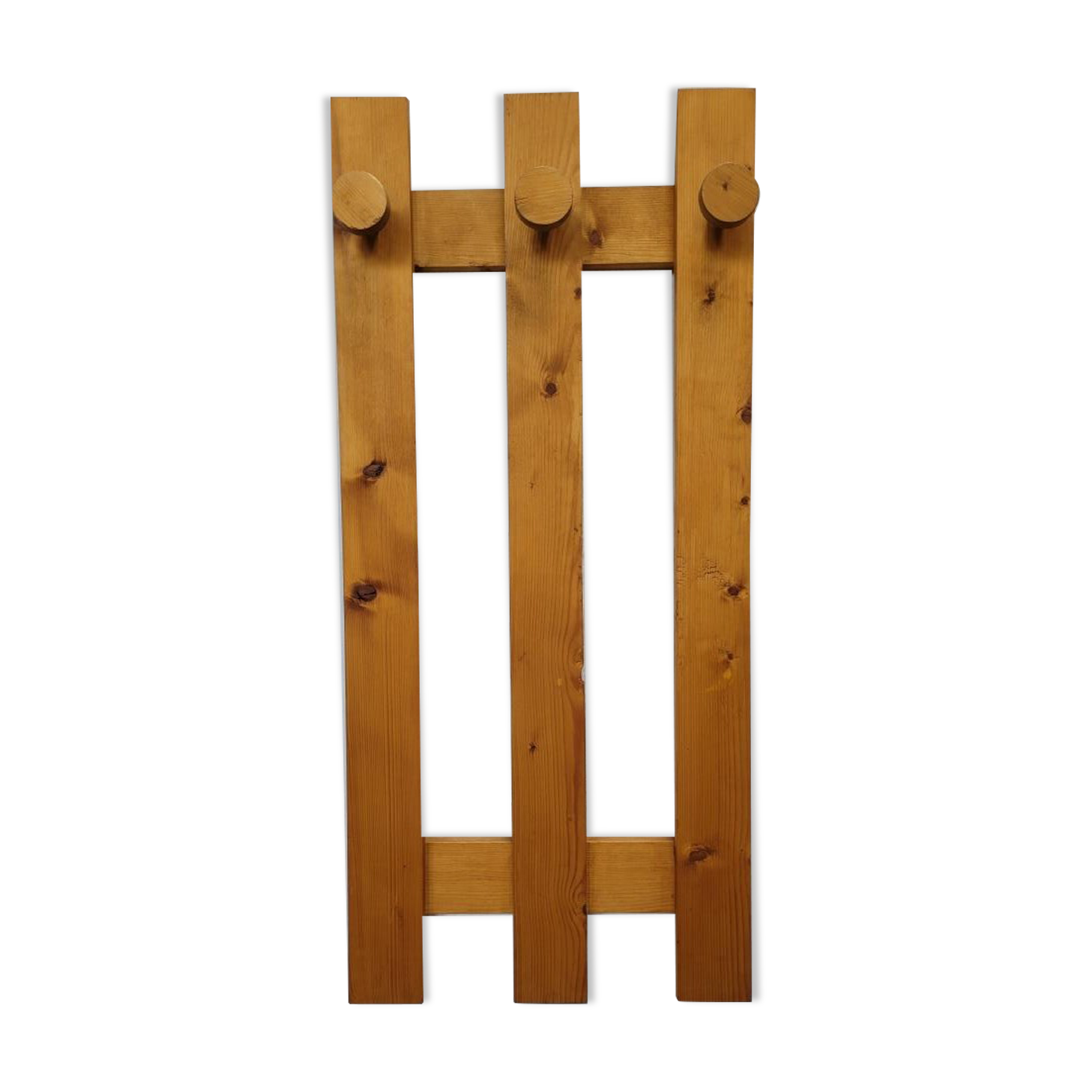 Pine coat rack, 70s.