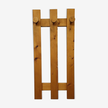 Pine coat rack, 70s.