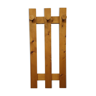 Pine coat rack, 70s.