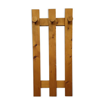 Pine coat rack, 70s.