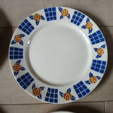12 mismatched antique dinner plates