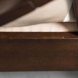 Armchair in beige fabric 70s vintage modern