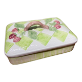 Box in slip decoration raspberries