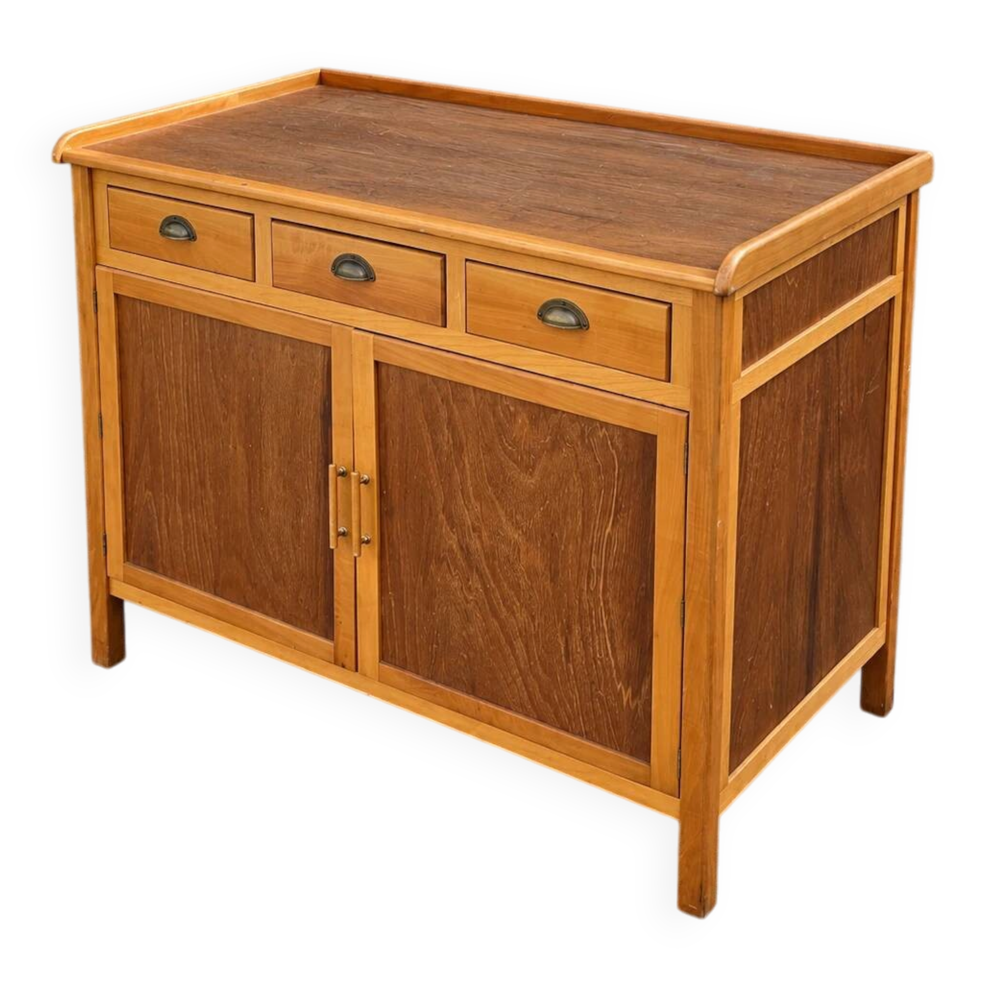 Wood combination sideboard / side board / dresser / 2 x drawer / 1970s