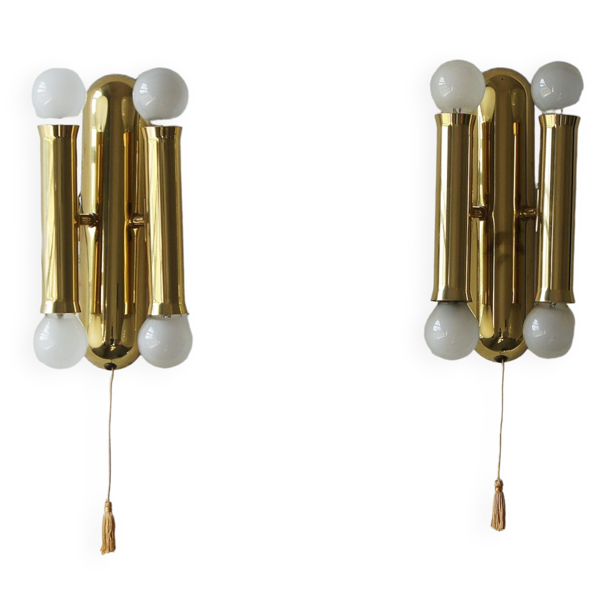 Italian brass wall lights